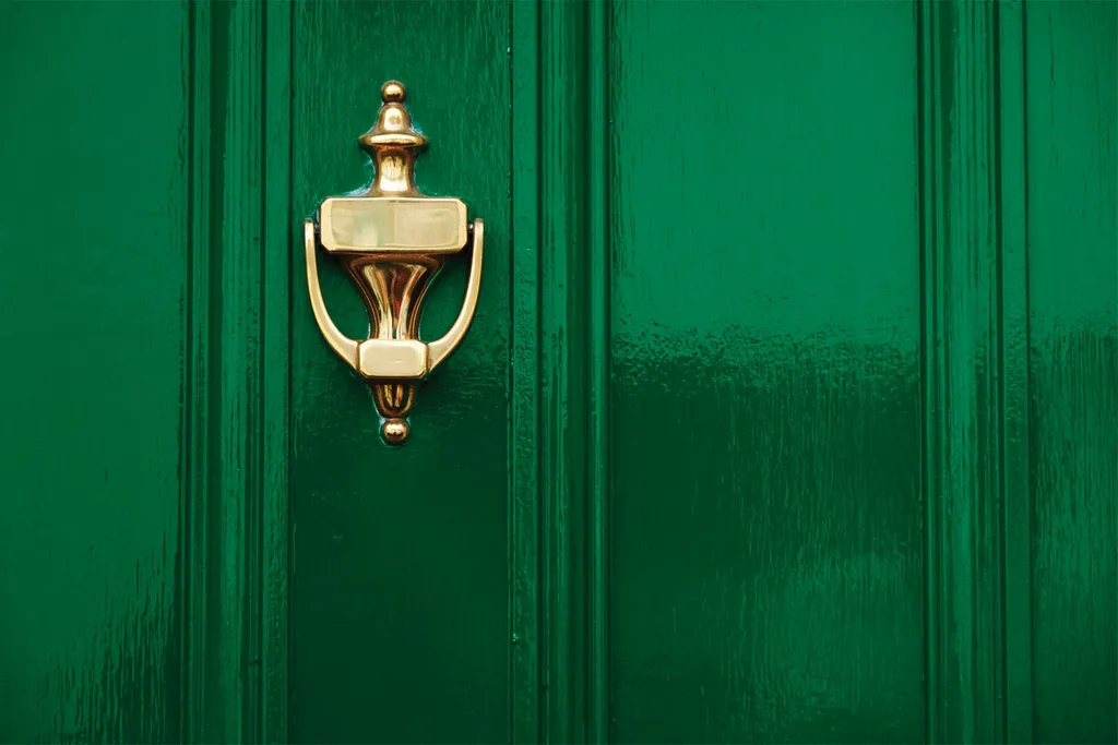 Dark green front door
