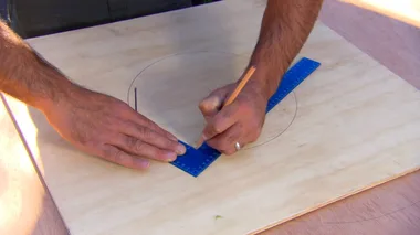 Circle with a carpenters square