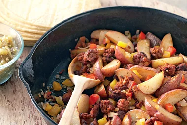 Potatoes with chorizo