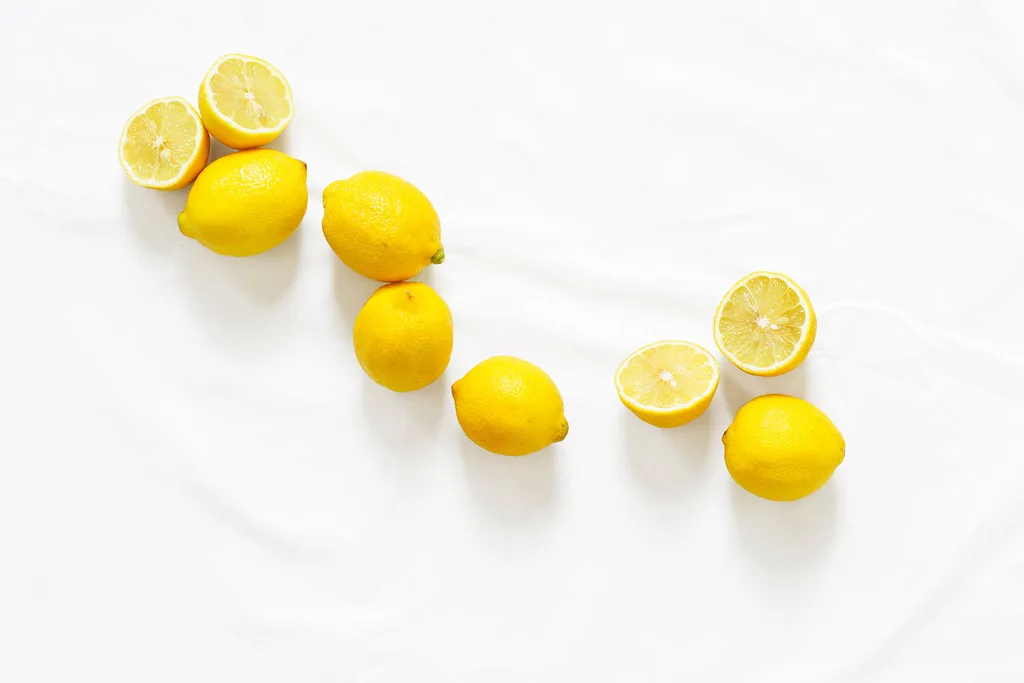 lemons on white