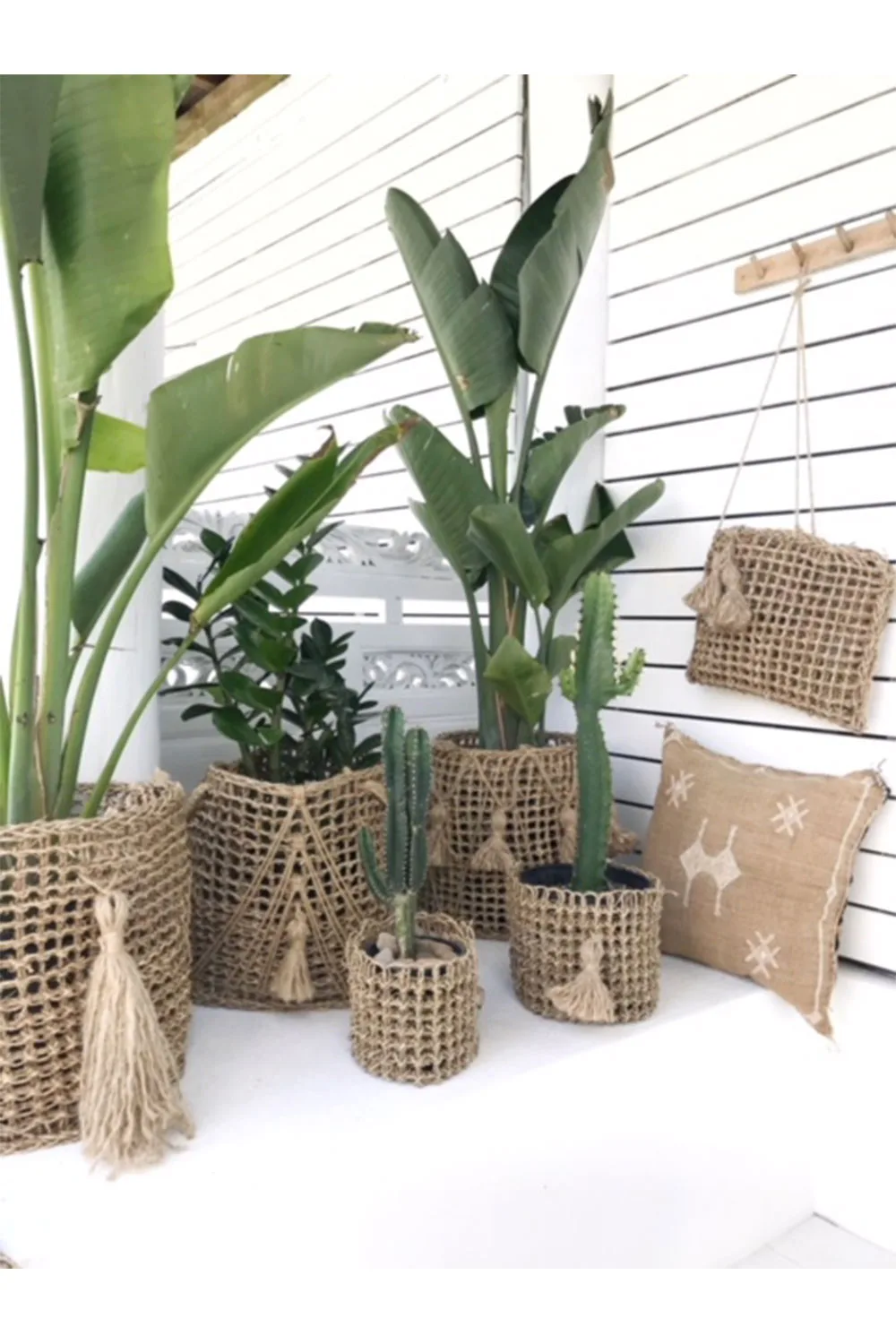DIY seagrass planters