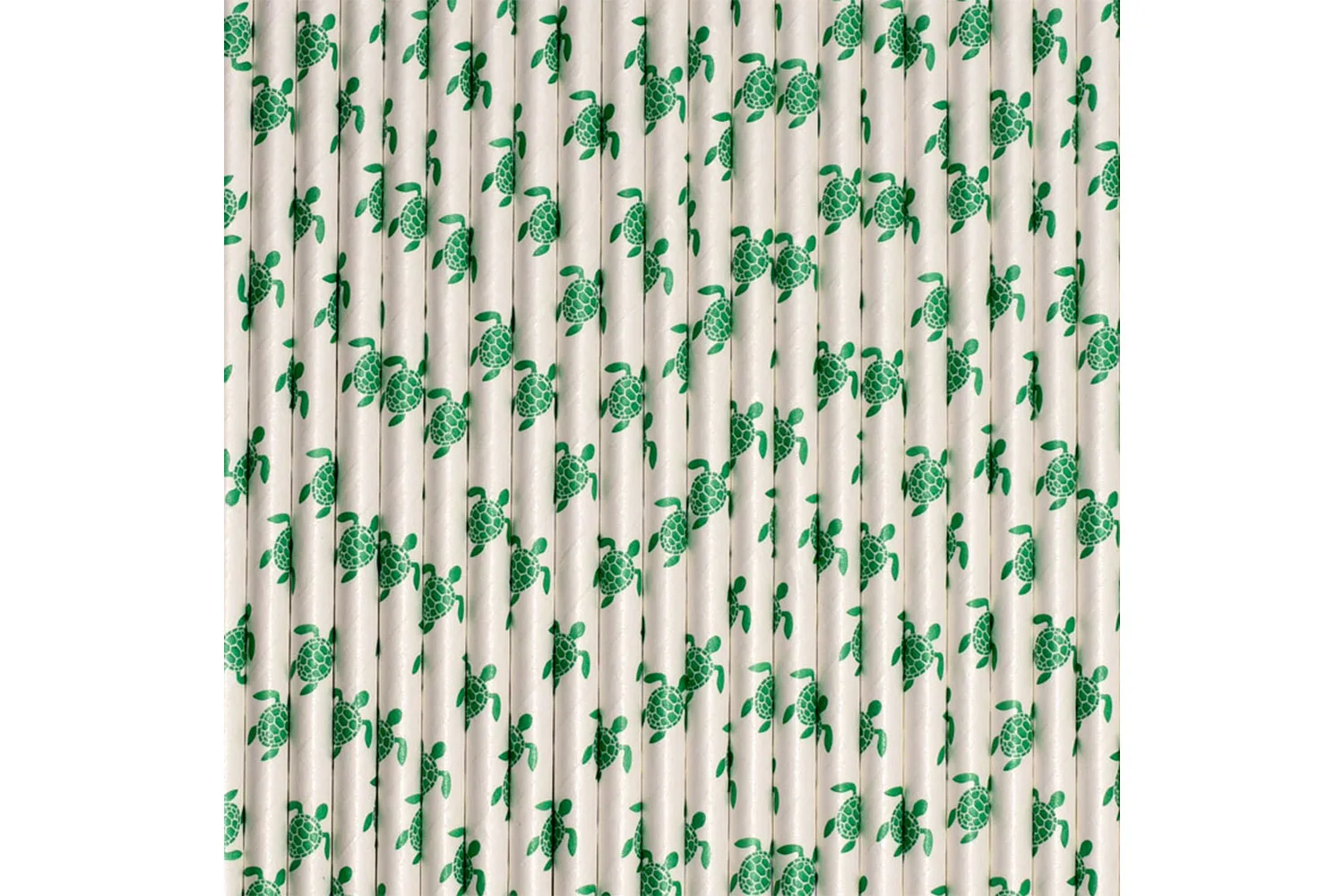 Aardvark eco flex jumbo paper straw green turtle
