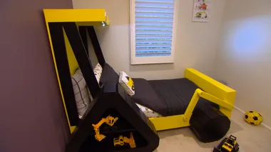 Kid’s bulldozer bed