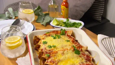 Easy bean enchiladas