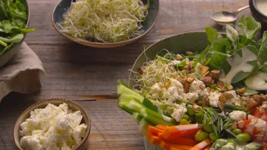 Mixed grain salad buddha bowl