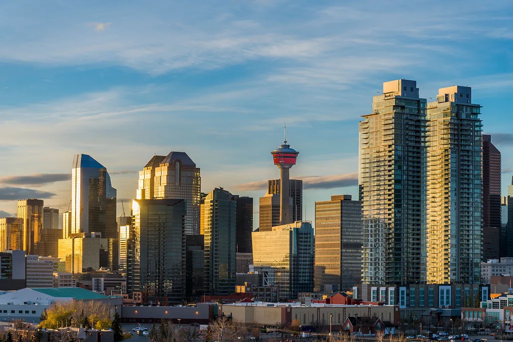 Calgary, Canada, city view aerial