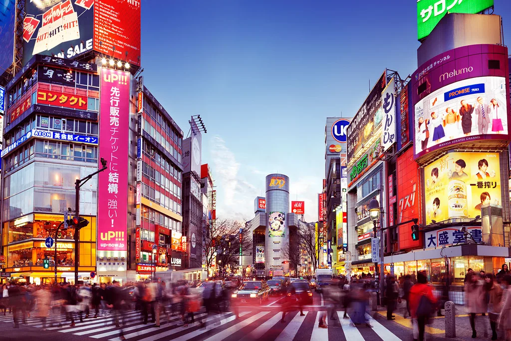 Tokyo, Japan, street crossing, street signs