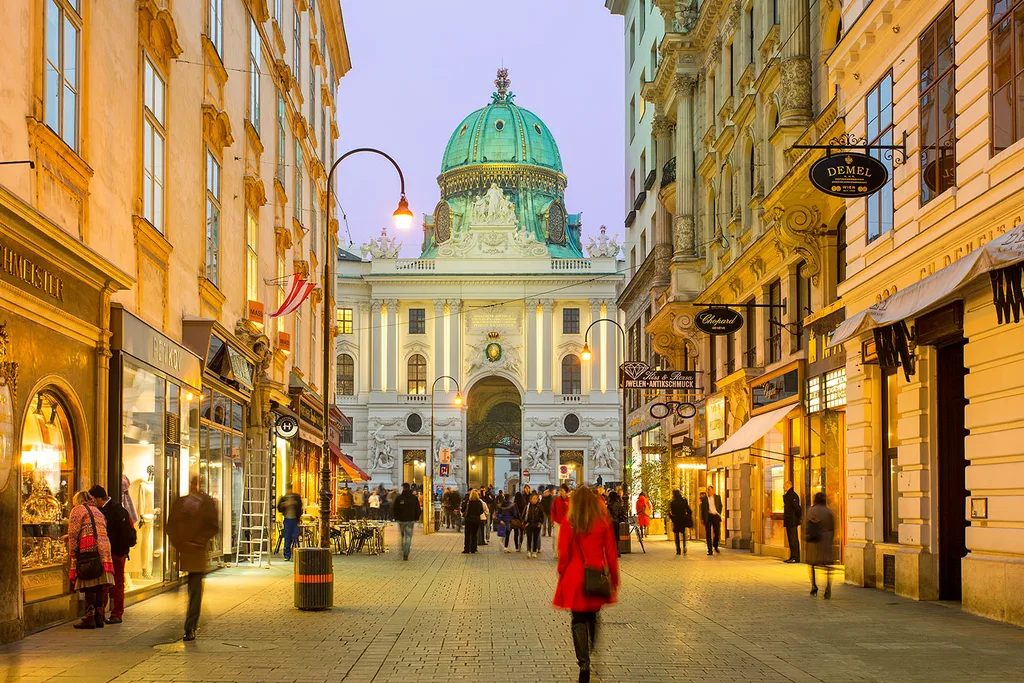 Vienna, Austria city street