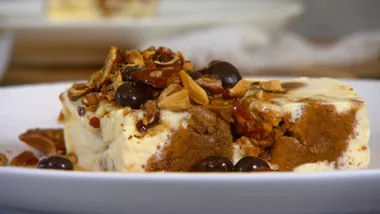 Semifreddo with Coffee and Toffee Almonds