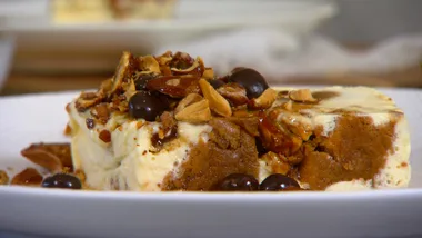 Semifreddo with Coffee and Toffee Almonds