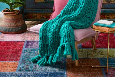 chunky knit blanket