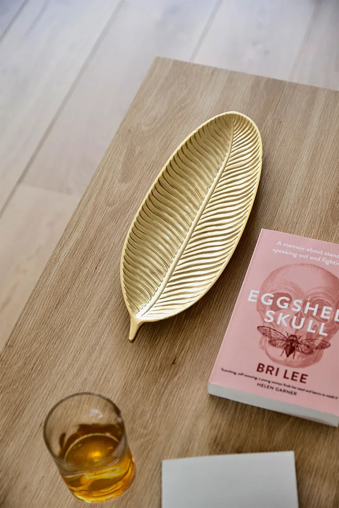 Big W gold trinket leaf tray