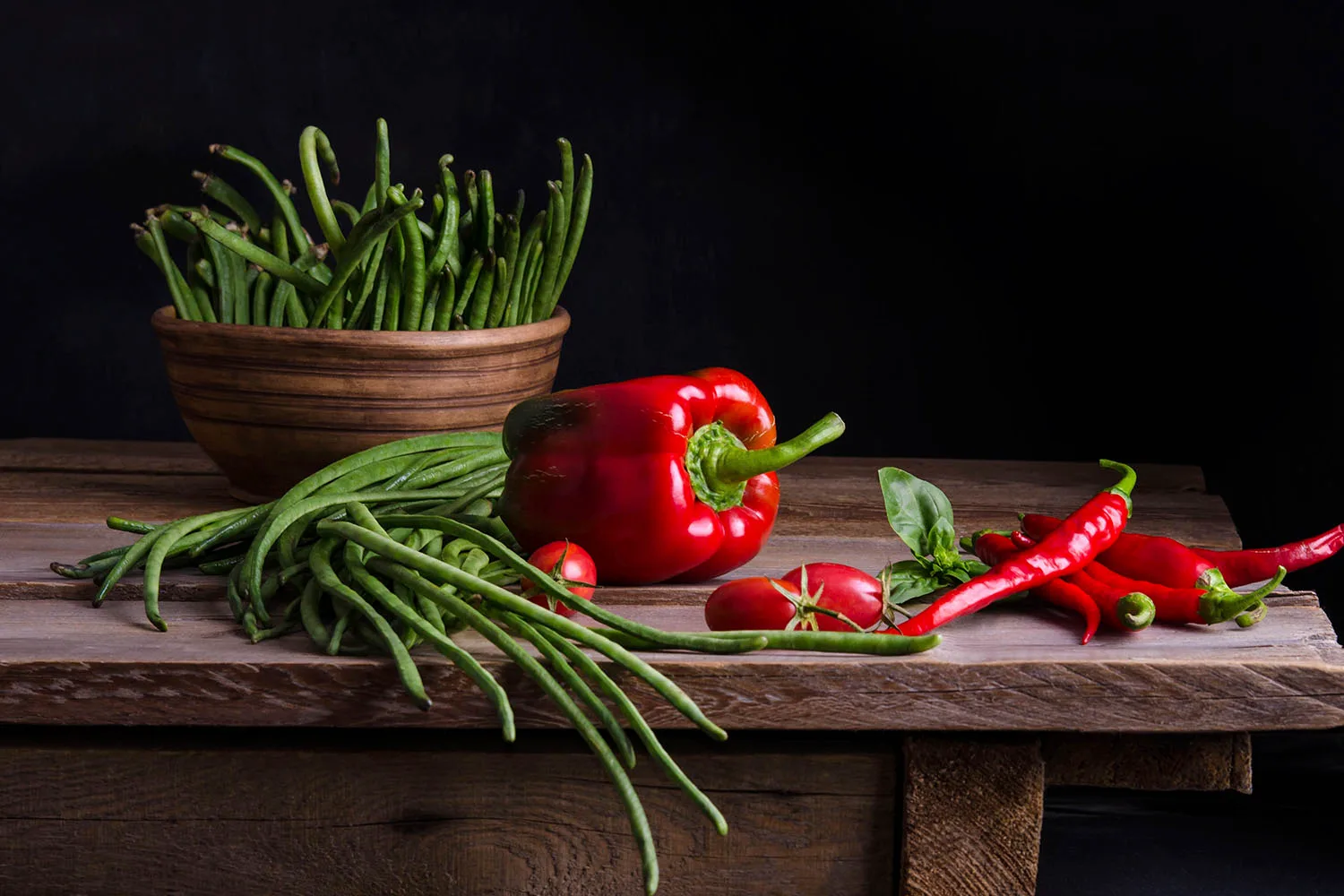 capsicum peppers beans