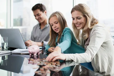 family saving money