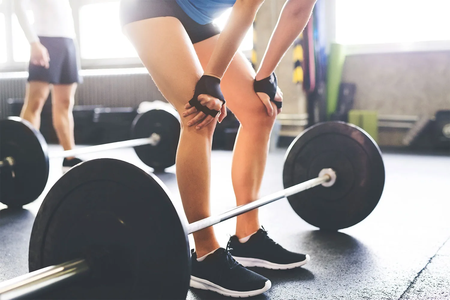 Woman lifting weights
