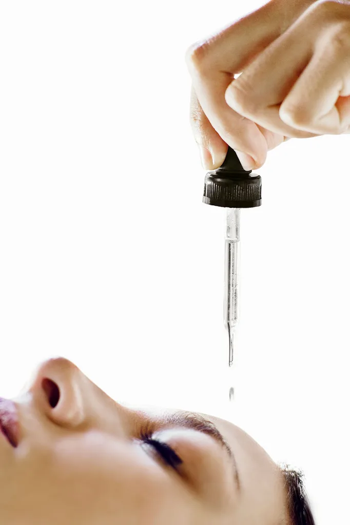 facial oil being applied