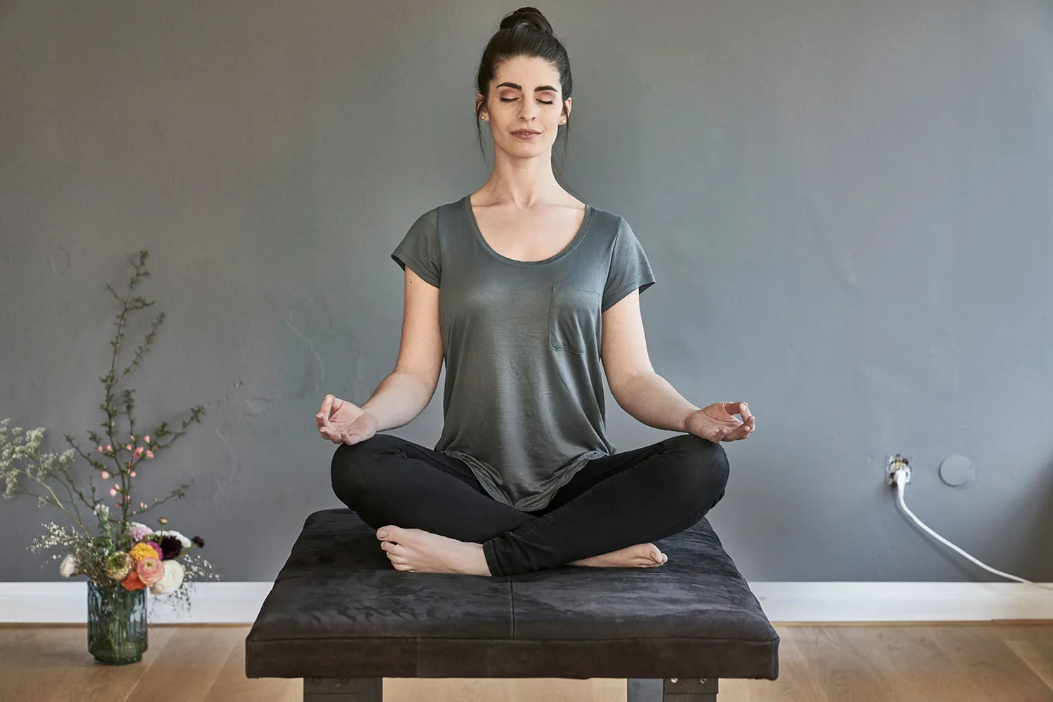 woman meditating