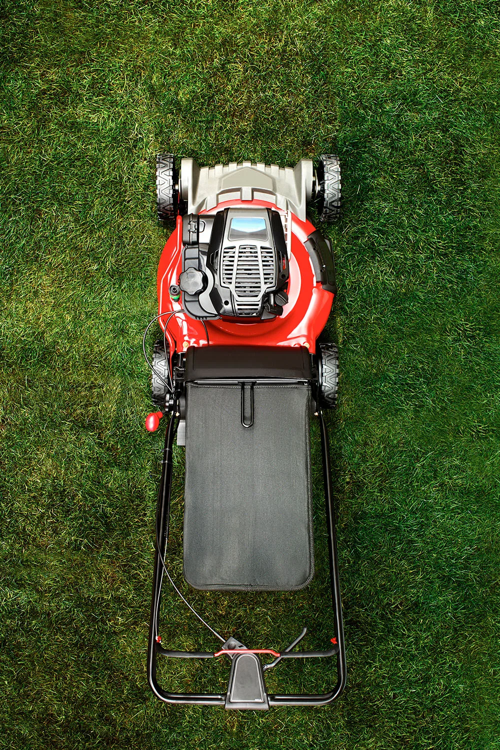lawn mower on lawn grass
