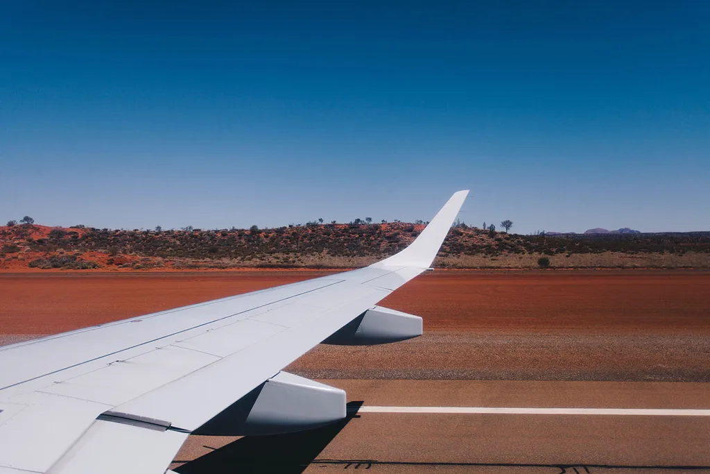 airplane in desert port