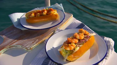 Prawn Po Boy sandwich