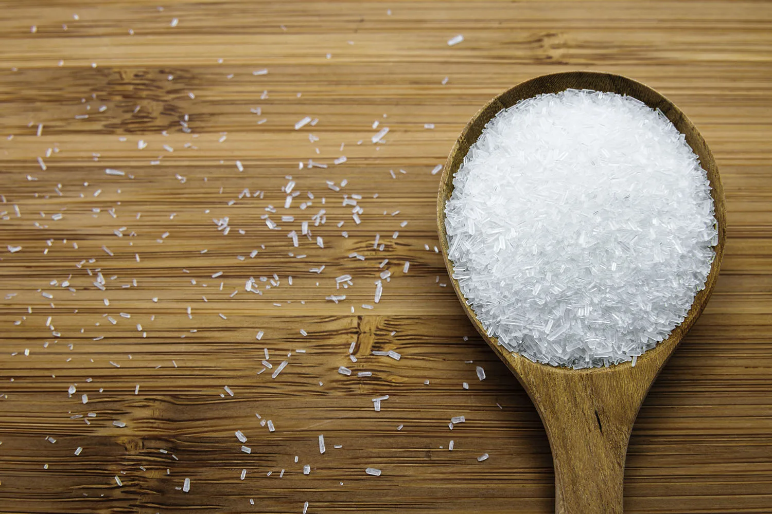 spoonful of MSG crystals