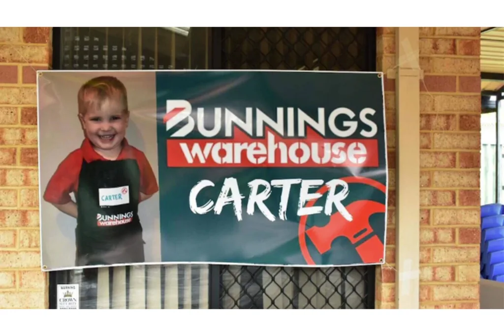 Bunnings birthday boy banner