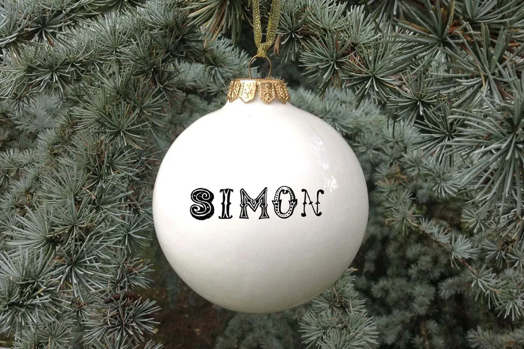 'Simon' Christmas bauble
