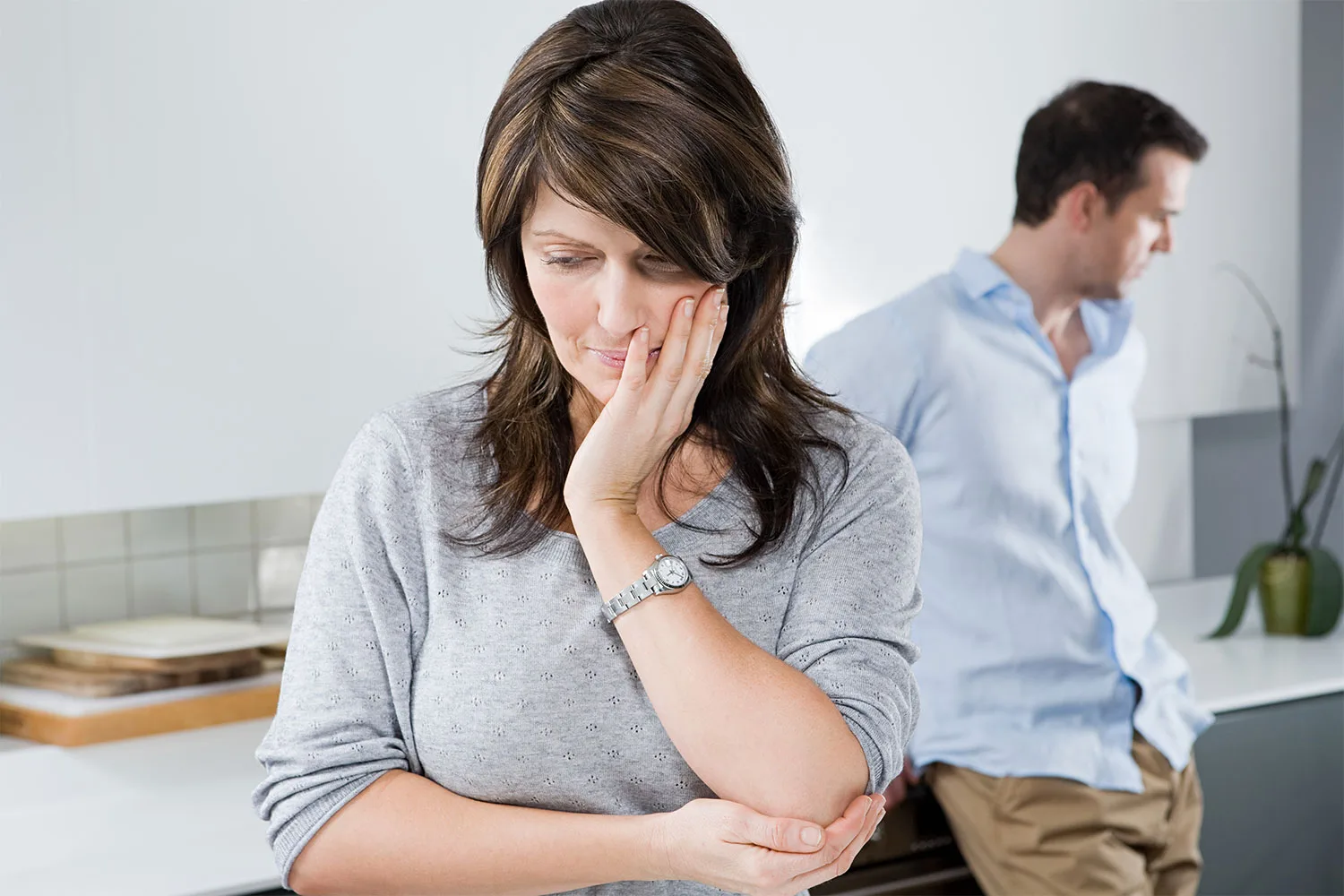 Unhappy couple