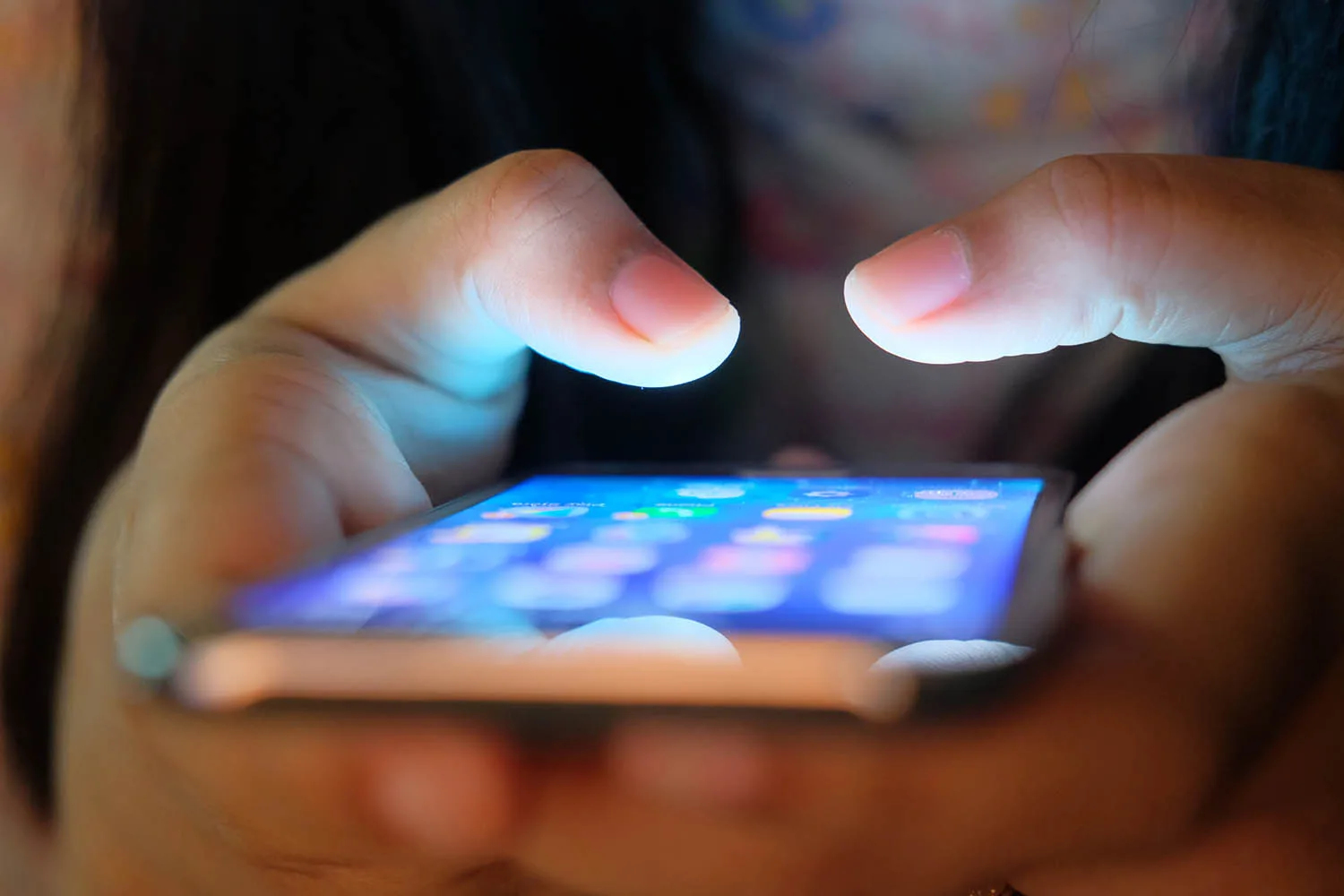 social media on phone