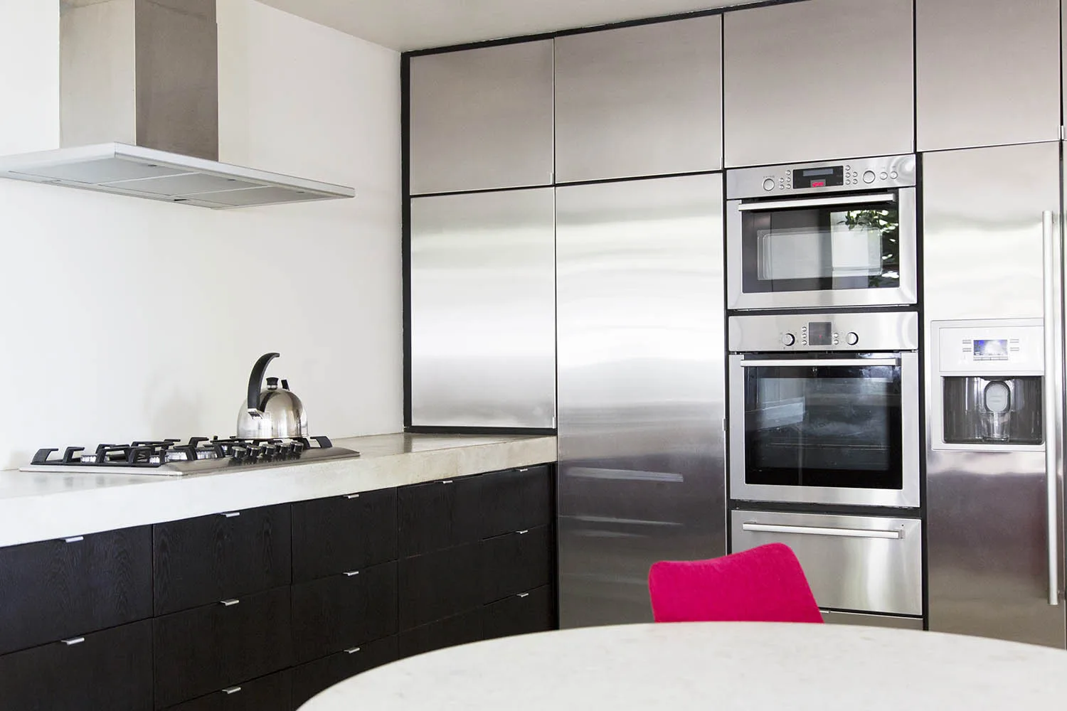 Modern kitchen with integrated appliances