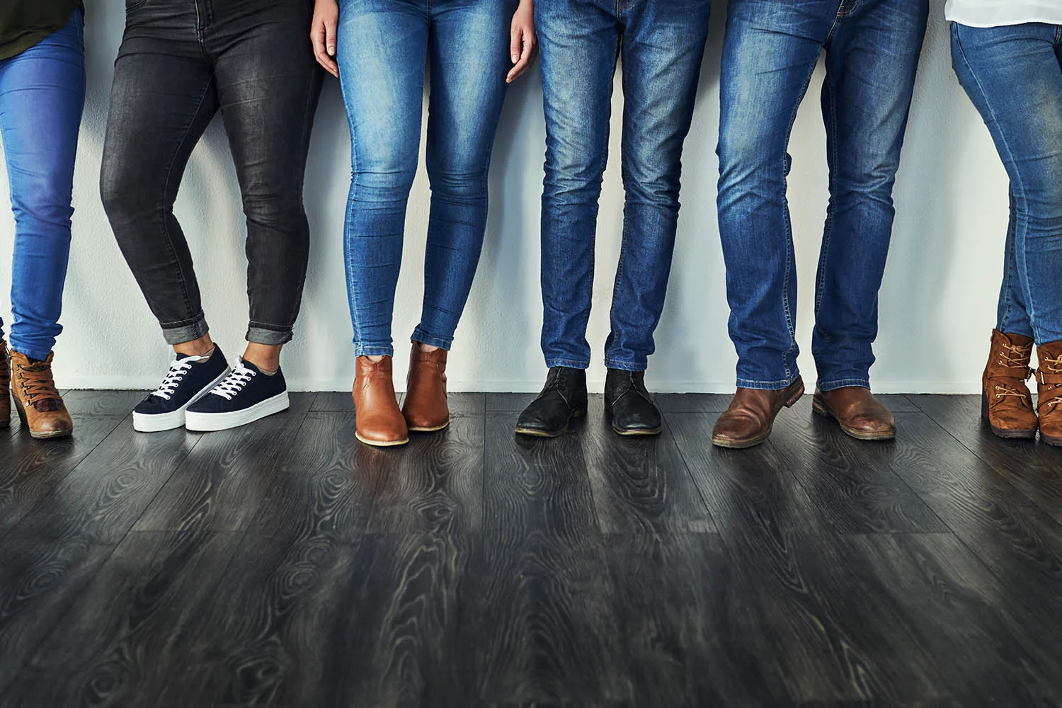legs wearing jeans
