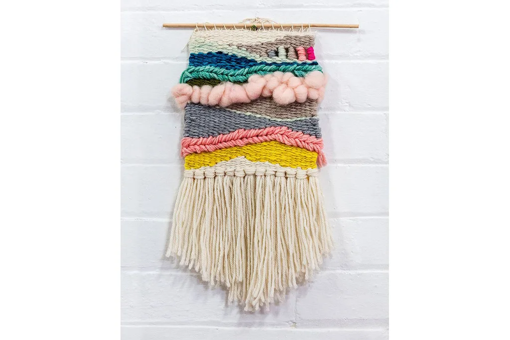 Colourful weaving wall hanging