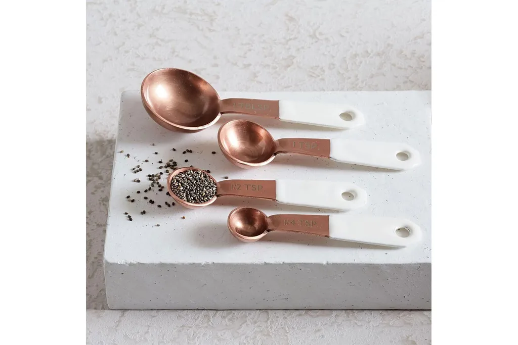 West Elm copper and enamel measuring spoons
