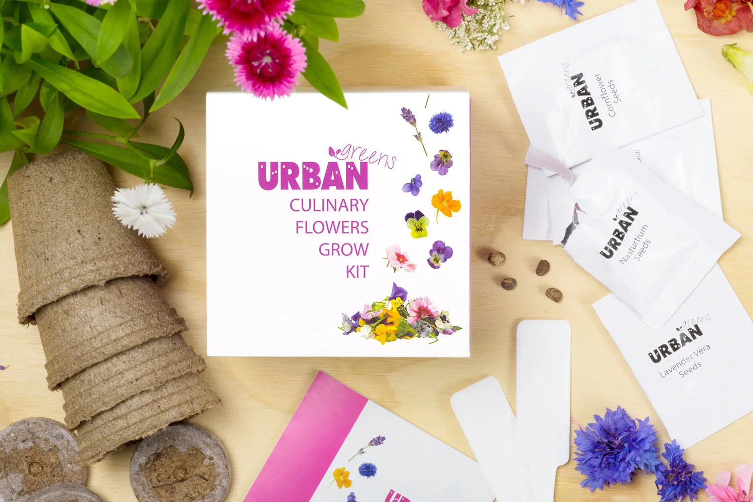 Urban Greens Culinary Flowers Grow kit