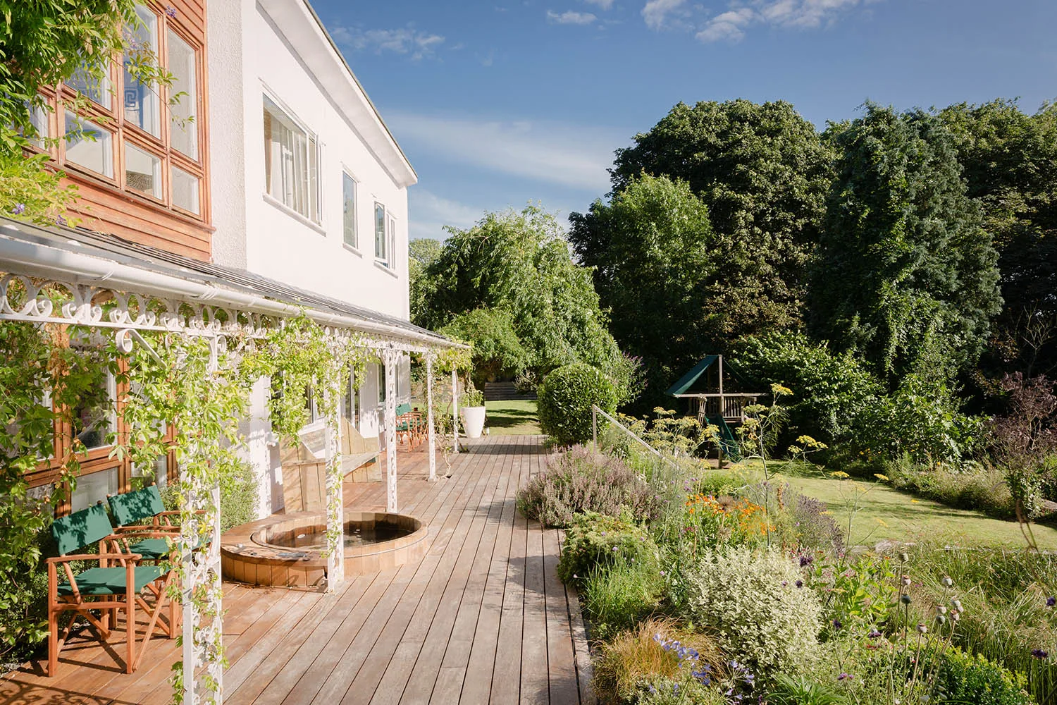 partially-covered timber verandah deck