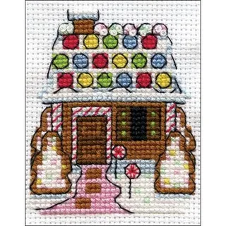 Design Works Counted Cross Stitch Kit 2 inch x 3inch Gingerbread House (14 Count)