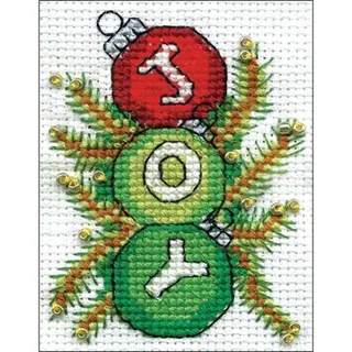 Design Works Counted Cross Stitch Kit 2 inch x 3 inch Joy (14 Count)