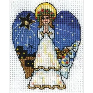 Design Works Counted Cross Stitch Kit 2 inch x 3 inch Angel (14 Count)