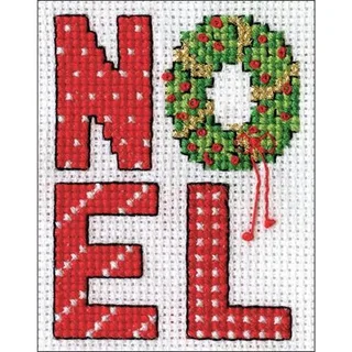 Design Works Counted Cross Stitch Kit 2 inch x 3 inch Noel (14 Count)