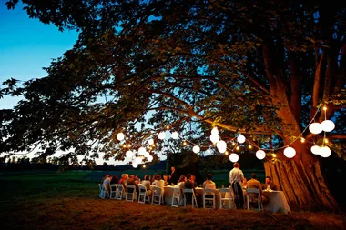 Set the party mood with outdoor lighting