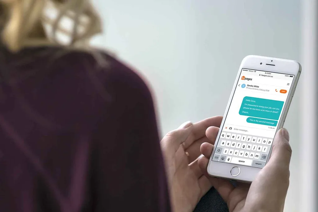 Woman looking at mobile phone