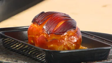 Pear and honey glazed Christmas ham recipe