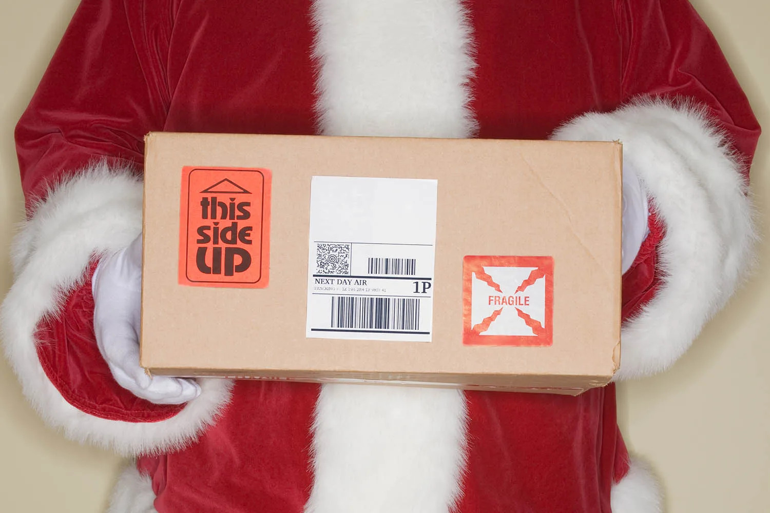 santa holding parcel