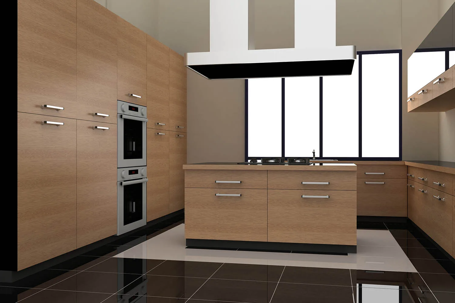 contemporary sleek kitchen
