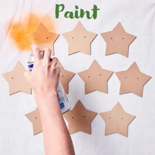 DIY star bunting lights
