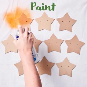 DIY star bunting lights