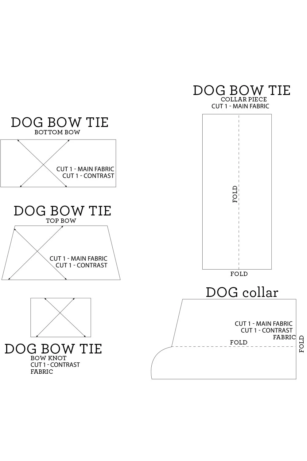 Dog bow tie pattern