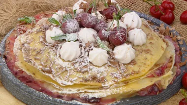 No bake cherry cake