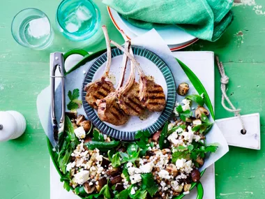 Try our Pearl Couscous, Mushroom and Lentil Salad with Chargrilled Lamb