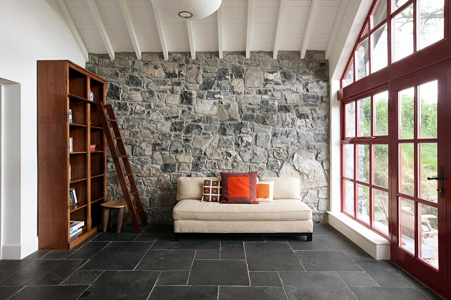 room with tiled floor